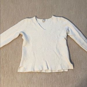 White JCrew sweater